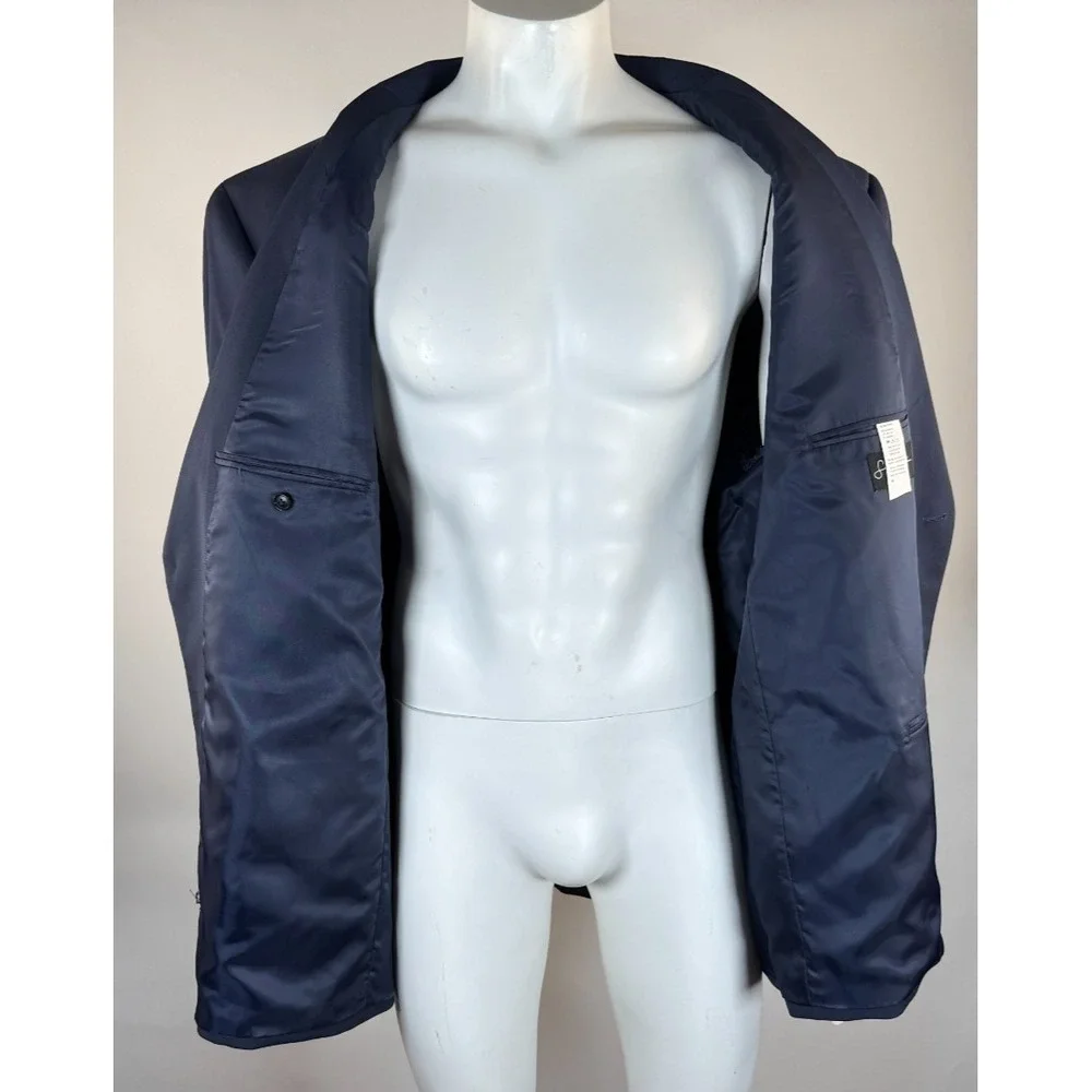 Sean John 2Pc Sander 2-Button Jacket & Pants Suit Set Men 54L 50W NWT Lined Navy